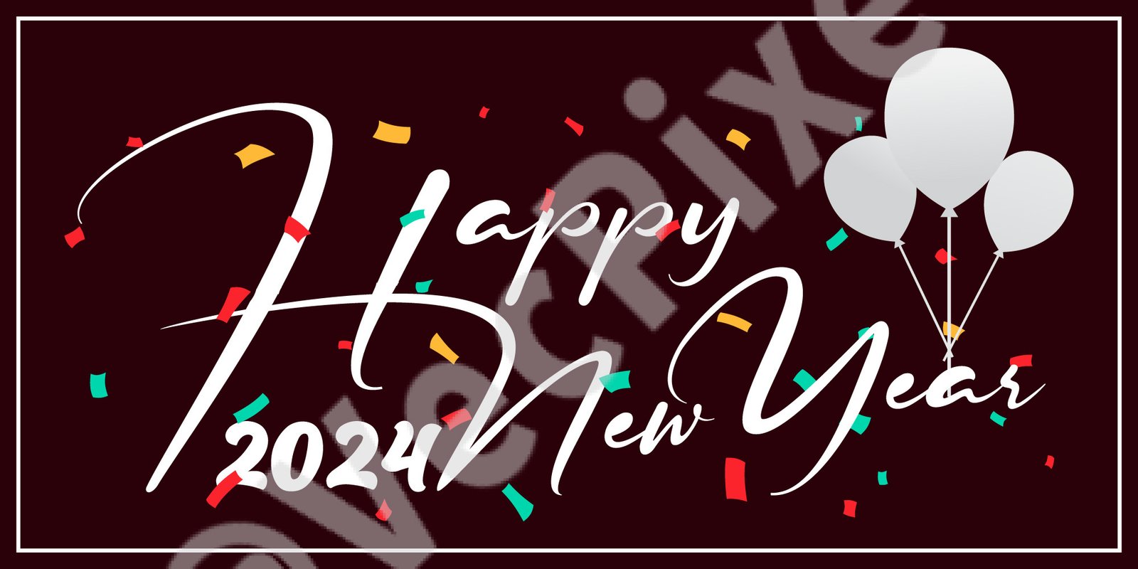 VecPixel - Free Vectors Image Download - Happy New Year 2024 Text